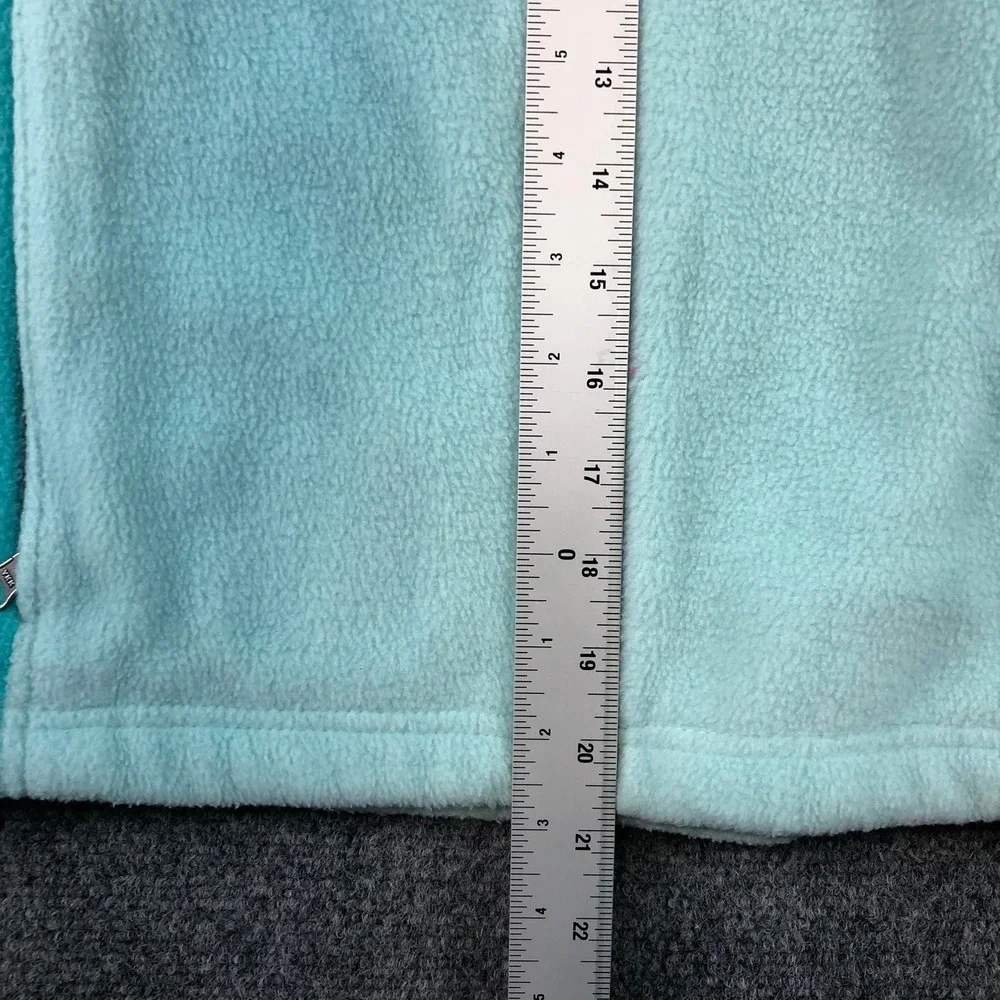 Columbia Sportswear‎ Youth Fleece Jacket Full Zip Turquoise Red Accent Large